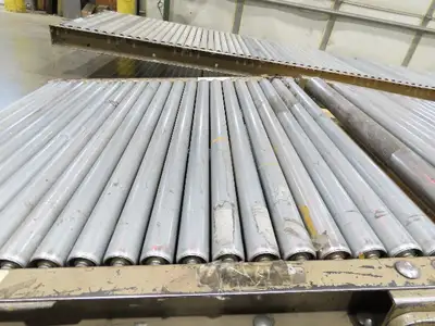 Mathews 30"x 17' 10" Gravity Roller Conveyor Walk-Thru Gate 1-3/8" Roller 27"BF