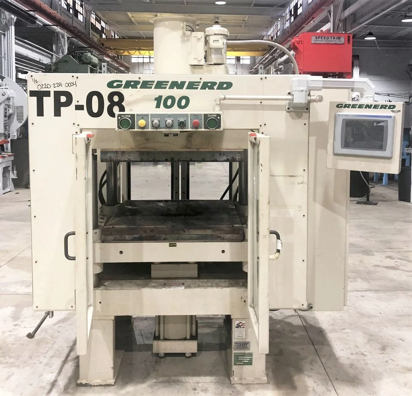 100 Ton Greenerd #4U-100-36X36-12L3 Hydraulic Press