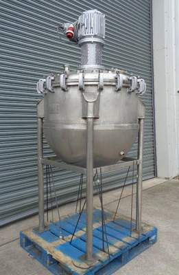 500 L S/S APV JKTD Hemispherical Reactor 3kW