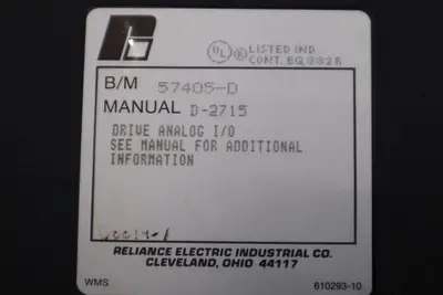 Reliance Electric 57405-D Drive Analog I/O Module PLC AutoMax STOCK G295