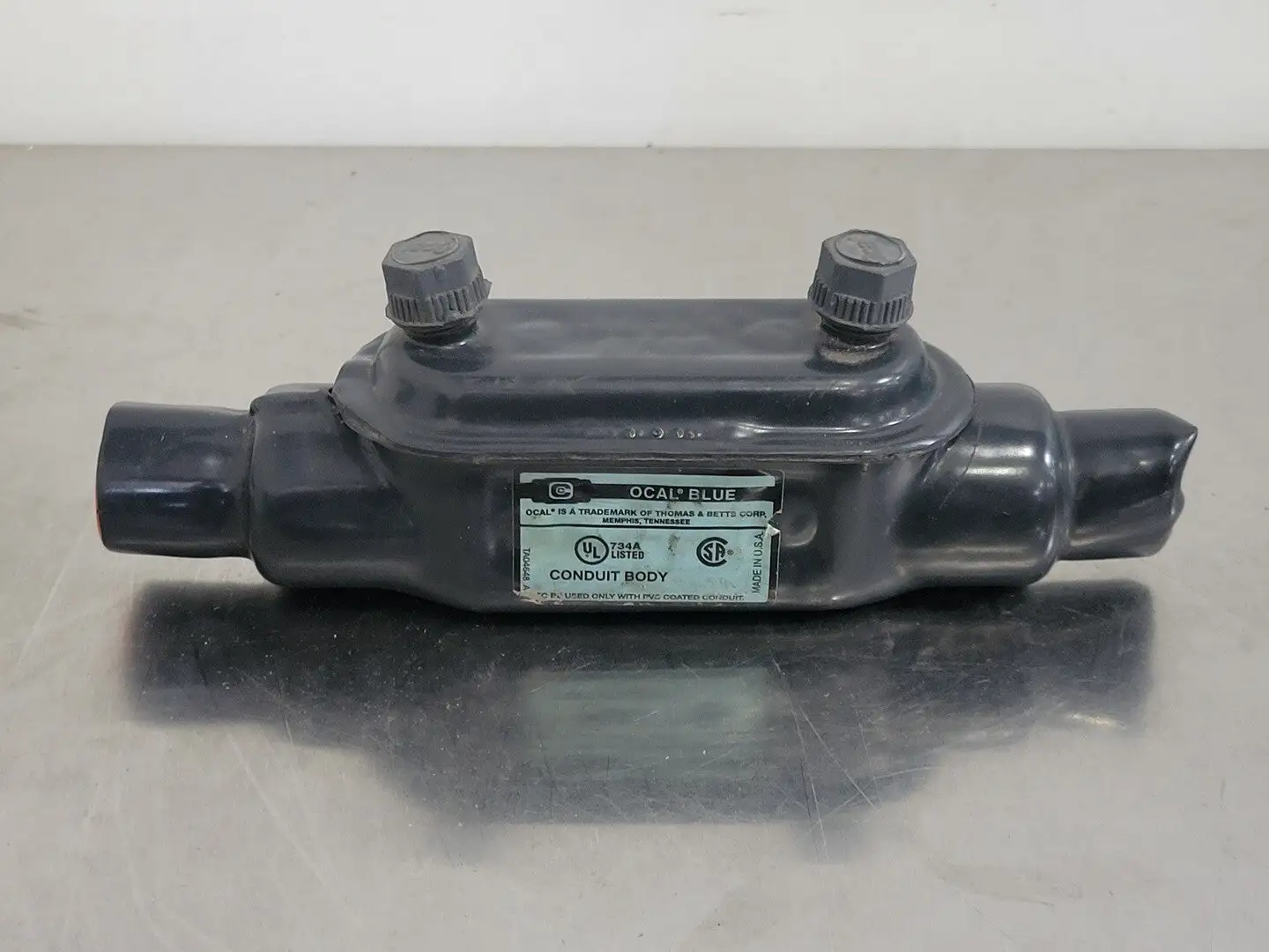 OCAL Blue PVC Coated Conduit Body TA04648 A
