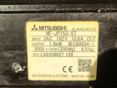 Used MITSUBISHI HF-JP153-S7 Motors (misc) British Columbia CA | Lenmark #367454