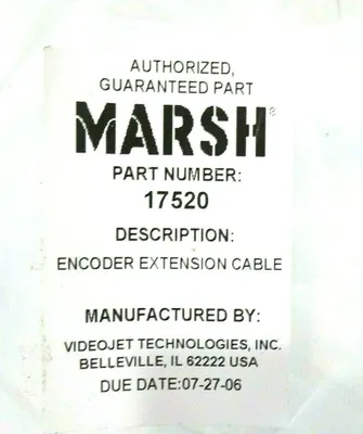 NEW MARSH VIDEO JET 17520 ENCODER EXTENSION CABLE
