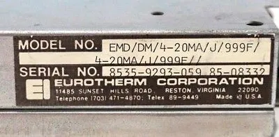 USED EUROTHERM EMD/DM/4-20MA/J/999F/4-20MA/J/999F// PLC MODULE