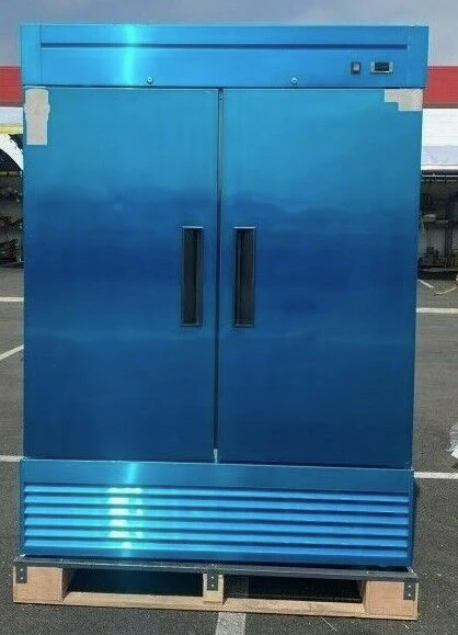 171-0056 56” Stainless Steel 2 Door Self Contained Reach In Cooler