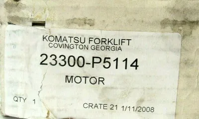 NEW KOMATSU FORKLIFT 23300-P5114 MOTOR 23300P5114