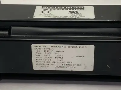 AKM24D-BNBN2-00 | Kollmorgen  Servo Motor 8000RPM 640VDC 0.93kW - Used