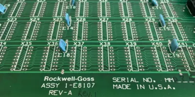 USED ROCKWELL-GOSS 1-E8107 COMPONENT BOARD REV-A 1E8107