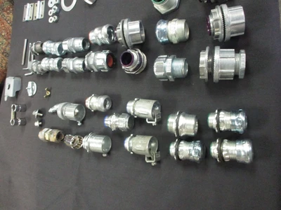 New Misc. Connectors, washers, Clamps, Couplings and Conduits (QTY 87)
