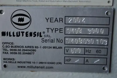 USED 2004 MILLUTENSIL SMOC3000, RDSA1180650