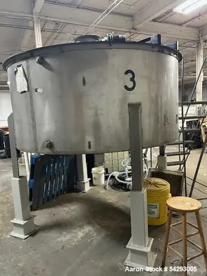 304 Stainless Steel 1,250 Gallon Batch Tank with Dual Turbine Agitator & Interna