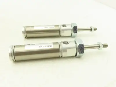 SMC NCMB075-0100T Pneumatic Air Cylinder 3/4"Bore 1"Stroke Spring Ext  Lot of 2