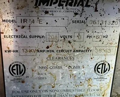 USED IMPERIAL IR-4-E