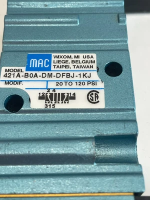 NEW MAC VALVES 421A-B0A-DM-DFBJ-1KJ SOLENOIED VALVE 421AB0ADMDFBJ1KJ