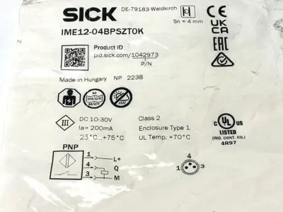New | in-Stock SICK Inductive Proximity Sensor M12 4mm Sense Range 1042973 Proximity Sensors Michigan US | Maverick Industrial Sales #1389249