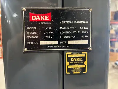 Used Dake V-16 Vertical Band Saws Michigan US | Maverick Industrial Sales #1398833