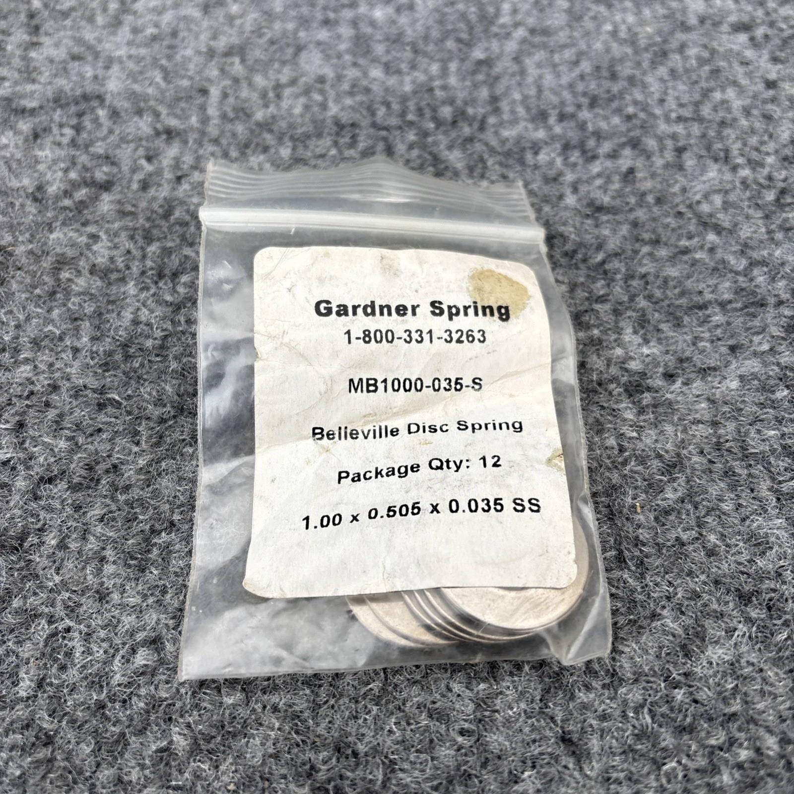 New | in-Stock Gardner Spring MP1000-035-S Misc Fasteners California US | Davliegogo LLC #1732448