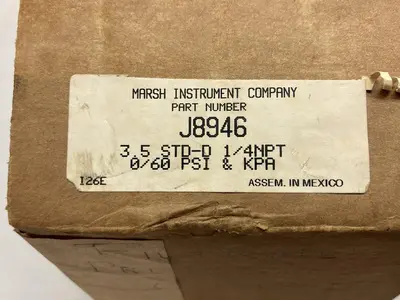 New | in-Stock MARSH INSTRUMENT COMOPANY J8946 Lab Manometers Ohio US | Surplus Asset Holdings #1246964