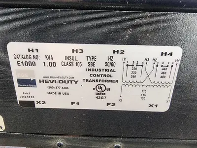 Used HEVI-DUTY E1000 Transformers Michigan US | Midwest Press and Automation #1260594