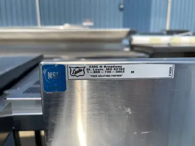 Used Duke Used 48" Duke Stainless Steel Work Counter with Sink and storage - SS245 Food Prep Tables Illinois US | Falcon Restaurant Supply #1375963