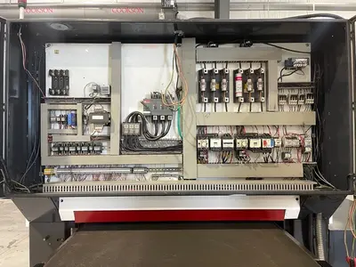 52" TIMESAVER 4121-25-00 DUAL HEAD METAL WET BELT SANDER