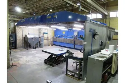 1997 24,000 CFM Filter 1 Dustron DB-12 Dust Booth | Dual 15HP (30HP) | 24’ Work Zone