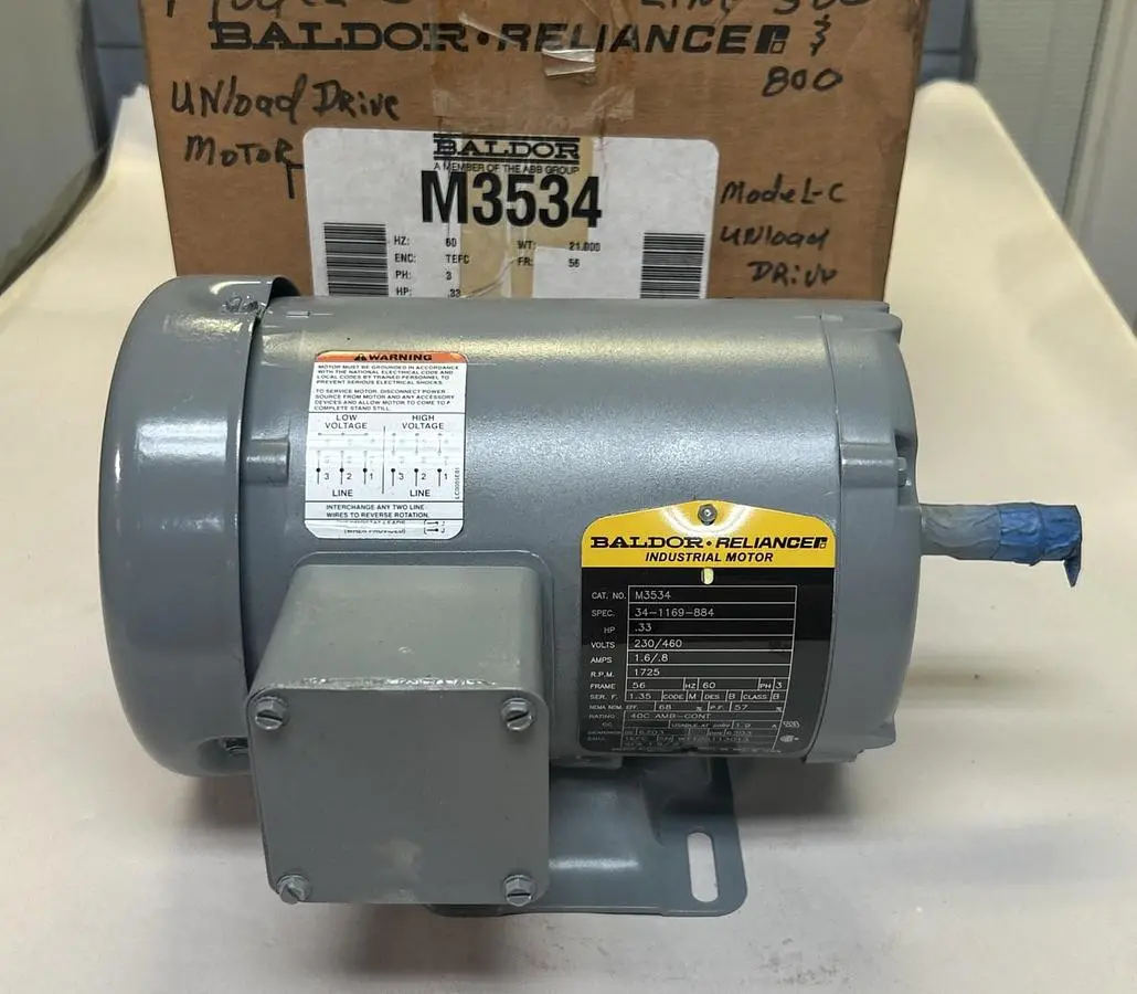 New | in-Stock BALDOR M3534 A.C. Motors Ohio US | Surplus Asset Holdings #1425621
