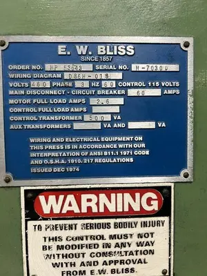 150 TON BLISS OBI PRESS