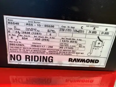 Used 2015 RAYMOND RSS40 Stackers Minnesota US | Birnstengel Equipment #1550201