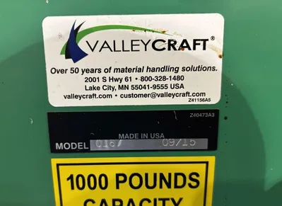2015 VALLEYCRAFT 016 MATERIAL HANDLING | Mohawk Machinery (3)