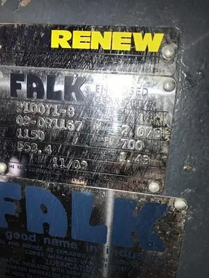 Falk Gear Reducer 700 Hp Ratio: 2.078 (Rebuilt)