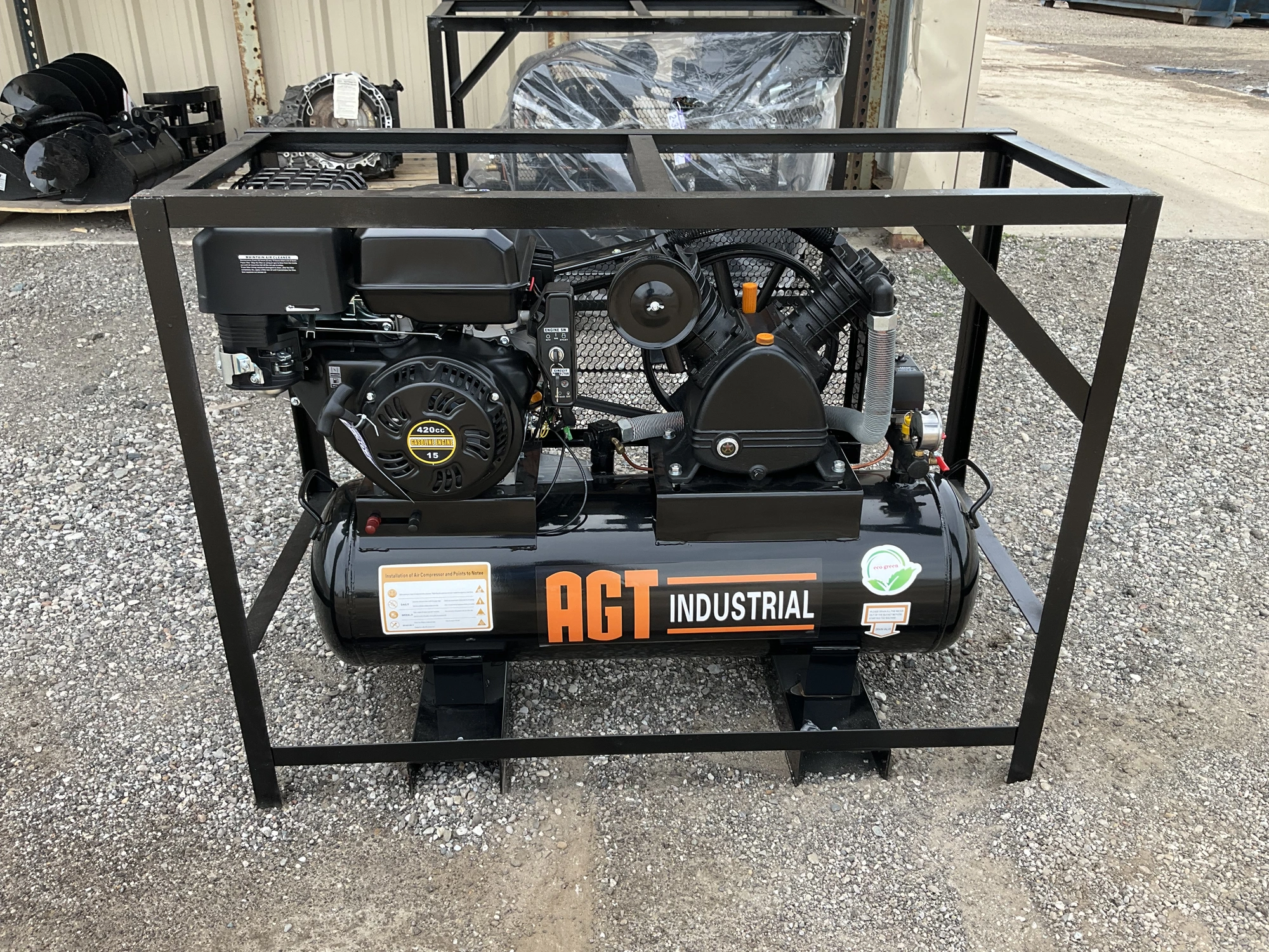 Used AGT INDUSTRIAL AC AIR COMPRESSOR Tank Mounted Air Compressors Michigan US | Miedema Asset Management Group #1339093