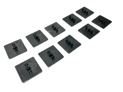 USED BOSCH END CAP COVER 60X60 BLACK LOT OF 10 SHELFWARE