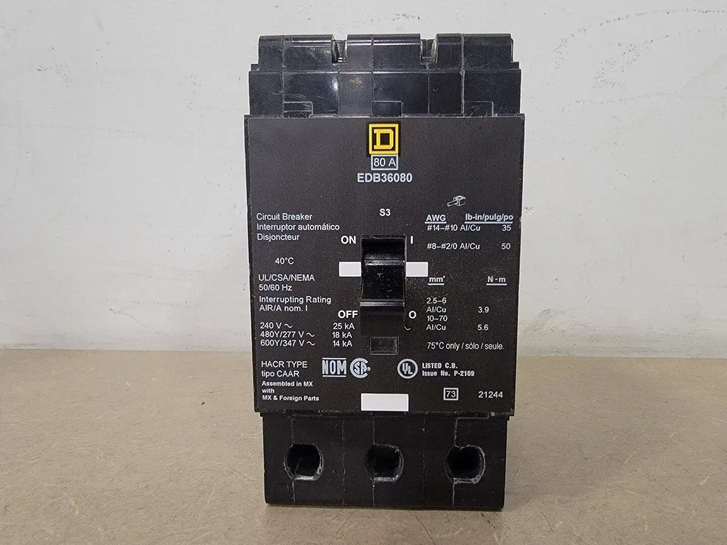 NEW SQUARE D EDB36080