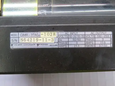 Used YASKAWA CIMR-37AS3-1028 AC Drive Control Module Texas US | Aucto #1307265