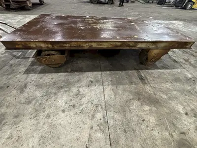 20,000 LBS (10 TON) x 120" x 60" STEEL WITH HARD TIRE TRANSFER CART CAR:  STOCK #23236