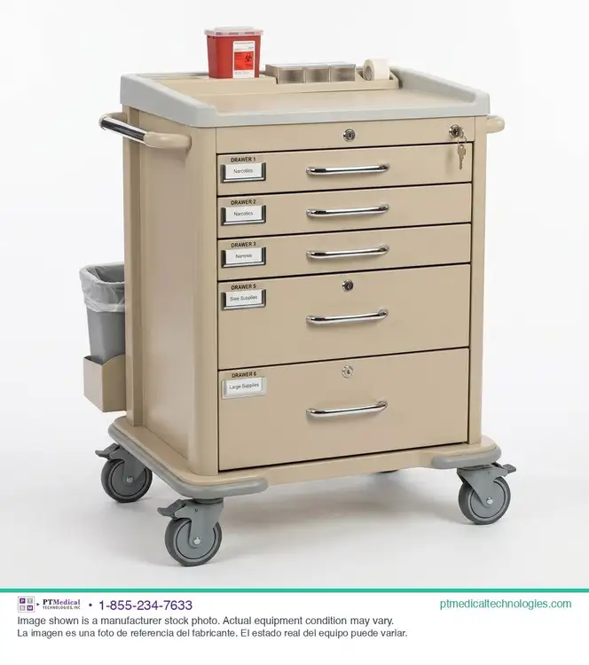 Used MED CART Capsa Healthcare Avalo Series 6-Drawer Medical Procedure Cart Furniture (Medical) Texas US | PT Medical Technologies #1458471