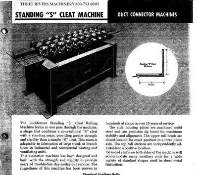 LOCKFORMER STANDING S CLEAT Roll Formers | THREE RIVERS MACHINERY (3)