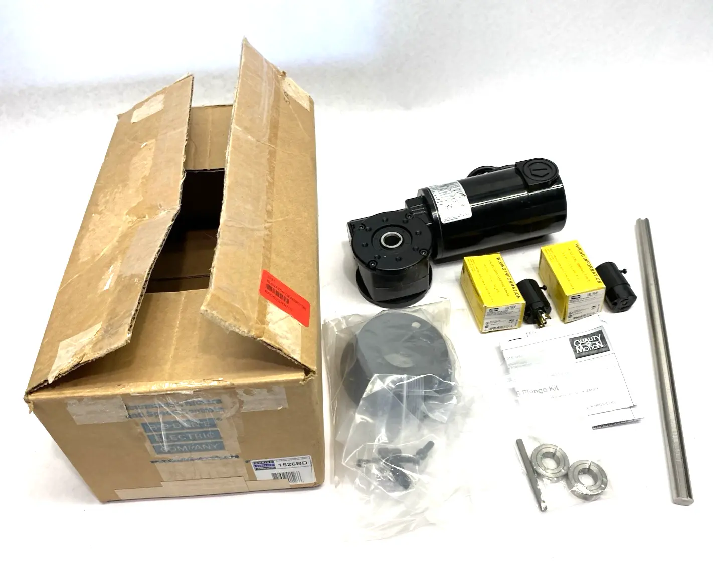 New | in-Stock Bodine Electric 1526BD DC Right Angle Hollow Shaft Gearmotor Gearmotors Michigan US | Maverick Industrial Sales #1398757