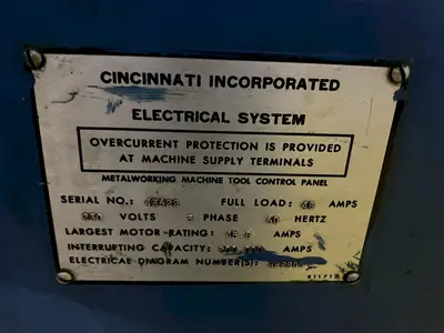 90 TON X 8' CINCINNATI MODEL 90FMx6 HYDRAULIC PRESS BRAKE: STOCK #15766