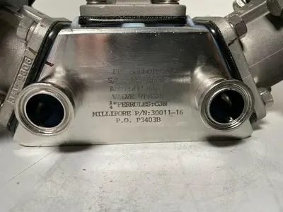 USED 3 ITT PURE-FLO A209 STAINLESS STEEL DIAPHRAGM VALVES W/ POSITION MONITOR