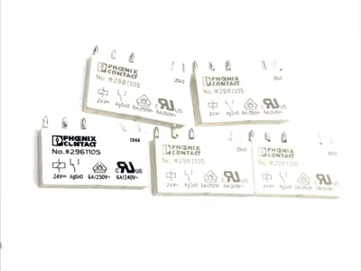 USED PHOENIX CONTACT RELAY 24VDC COIL SPDT 6A 250VAC 2961105 LOT OF 5