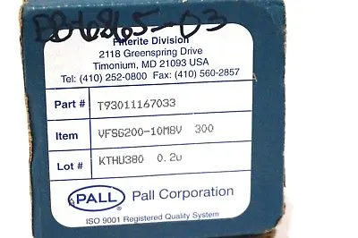 NEW PALL VFSG200-10M8V 300