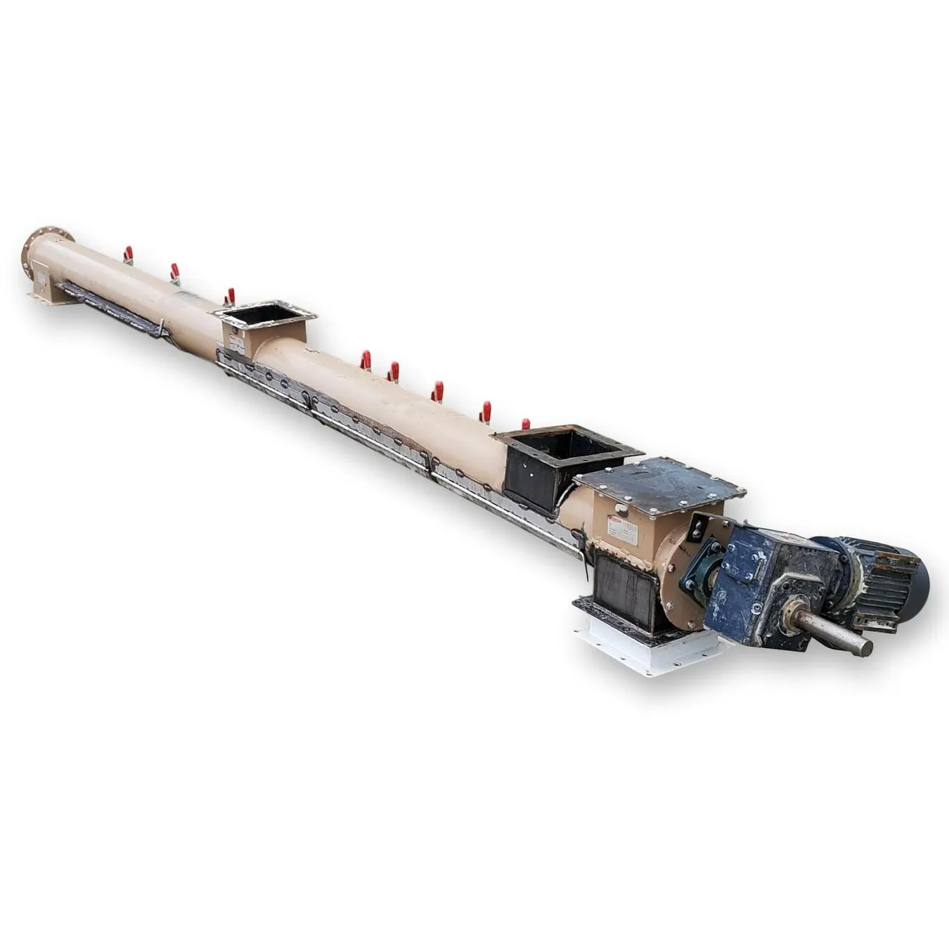 7" dia. X 11'-9" Tubular Drop-bottom Screw Conveyor