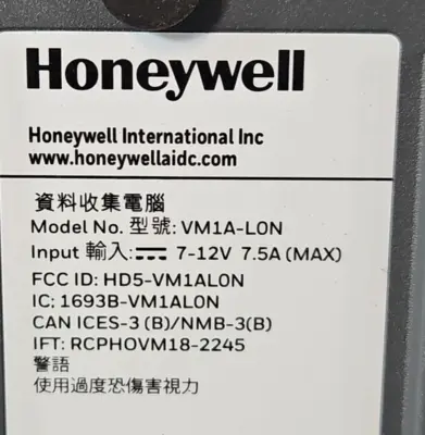 Honeywell Thor VM1A-L0N-1A1A20F Android Vehicle Mounted Computer. (BIN411)