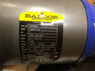 BALDOR INDUSTRIAL MOTOR VM3559T IWAKI AMERICA MX-403 MAC-DRIVE PUMP
