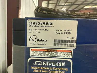 Used QUINCY QDD60 Rotary Screw & Sliding Vane Air Compressors Pennsylvania US | Global Equipment International, LLC #1284540