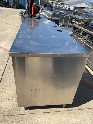 Used Falcon Restaurant Supply Used 74" Stainless Steel Drink Station Table - SS300 Underbar Equipment Illinois US | Falcon Restaurant Supply #1375811