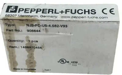 NEW PEPPERL+FUCHS NJ2-PD-US-4.562-V93 INCDUCTIVE SENSOR NBB212GM50A2V1