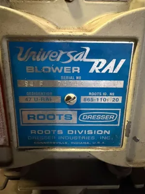 DRESSER ROOTS 47 U-RAI Pump Positive Displacement Blower | Perry Equipment (7)